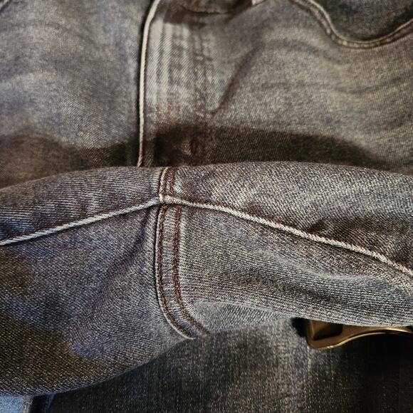 WILLIAM RAST Jeans Juniors 31 Blue Dark Wash Super High Rise Flare Crop Stretch - Picture 11 of 12